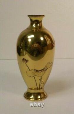 19th C. Japanese Bronze Mixed Metals 6 Vase, Meiji Period, Nogawa Workshop