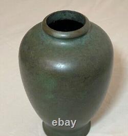 Antique 19th century Japanese patinated bronze bronze Meiji period vase Asian
