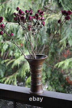 Antique Chinese Japanese Qing Dynasty Meiji Period Bronze Vase