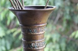 Antique Chinese Japanese Qing Dynasty Meiji Period Bronze Vase