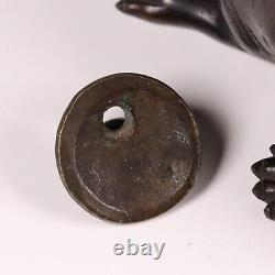 Antique Japanese Bronze Rabbit Incense Burner 4.84inch Meiji Period 19th C