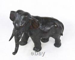 Antique Japanese Bronze Sculpture Elephant Meiji Signed
