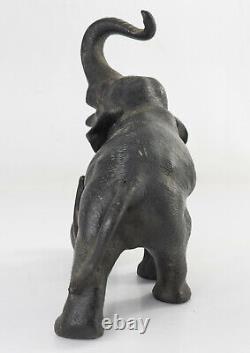 Antique Japanese Meiji Style Signed Elephant and Tiger Okimono Group