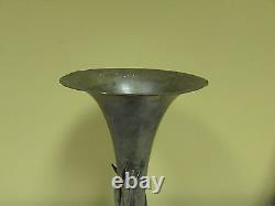 Antique Japanese Meiji period bronze floral vase signed Art Nouveau period