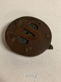 Antique Japanese Patinated Bronze Sword scabbard Form Water Vessel Meiji Era