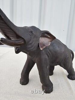 Antique Signed Japanese Meiji Period Large Bronze Elephant