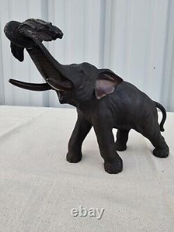 Antique Signed Japanese Meiji Period Large Bronze Elephant