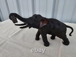 Antique Signed Japanese Meiji Period Large Bronze Elephant