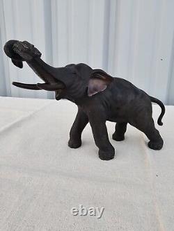 Antique Signed Japanese Meiji Period Large Bronze Elephant