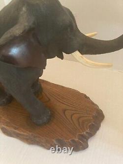 Bronze Japanese Meiji Period Elephant 1867-1911 20 long Artist Signed