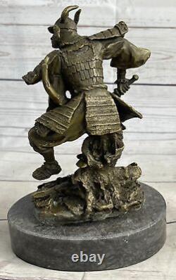 Important Japanese Museum Quality Meiji Miyao Bronze Samurai Decor Sculpture