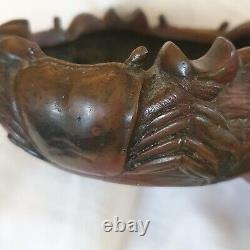 JAPANESE BRONZE Dish Signed Meiji SHOWA Period