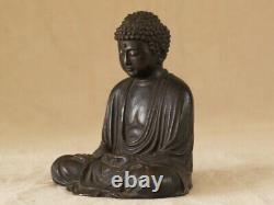 Japanese Antique Edo Meiji period Old bronze Kamakura Great Buddha 15cm 1.5kg