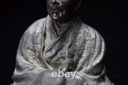 Japanese Antique The Greatest Tea Master Sen no Rikyu Bronze Statue Meiji Period