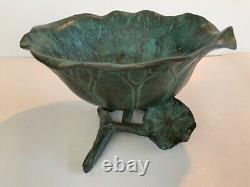 Japanese Bronze Meiji Period Lotus Bowl Circa 1890