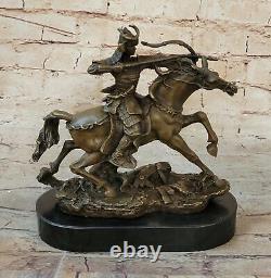 Japanese Bronze of a Samurai on Horseback Meiji Sculpture Signed No Reserve SALE