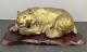 Japanese Meiji Bronze Gilded Okimono Bear, Signed