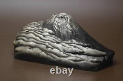 Japanese Old Mt Fuji Bronze Statue / W 42× D 20× H 19cm 4.8kg / Meiji Period