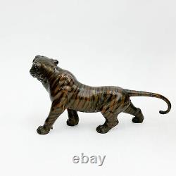 Japanese Patinated Bronze Okimono Sculpture Tiger Seikoku / Seiya Chu Meiji per