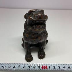 Meiji Era SHISI LION Bronze Statue 4.4 inch Antique Figurine Japanese