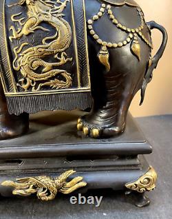 Palace Japanese Meiji Bronze Okimono / Incense Burner Baku