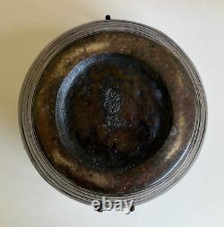 Rare Impressive Japanese Bronze Drip Design Vase / Jar, Signed, Meiji Period