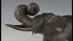 SALE! Fine Large Early 20thC Japanese Late Meiji Bronze Elephant Okimono 4.5 kg