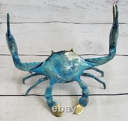 Signed Seal Original Marius Japanese Meiji Seashells Crab Bronze Hot Cast Sale