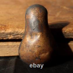 Poupée Daruma en cuivre japonaise crachant du feu - Ornement de figurine de l'époque Meiji BOS714