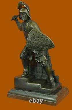 Samouraï guerrier Meiji japonais en bronze moulé vintage Miyao cadeau