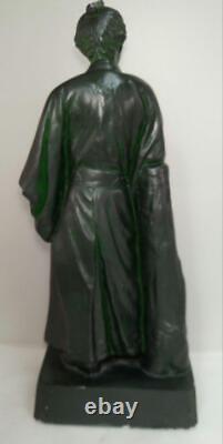 Statue en bronze de Ryoma Sakamoto Restauration Meiji Antiquité japonaise 68cm