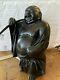 Statue Figurine En Bronze Japonaise Antique De La Période Meiji Hotei. 8x5x7 7lb