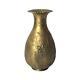 Vase En Bronze Japonais Antique De L'ère Meiji Avec Des Lis En Relief Embossés - Vintage En Laiton Lily